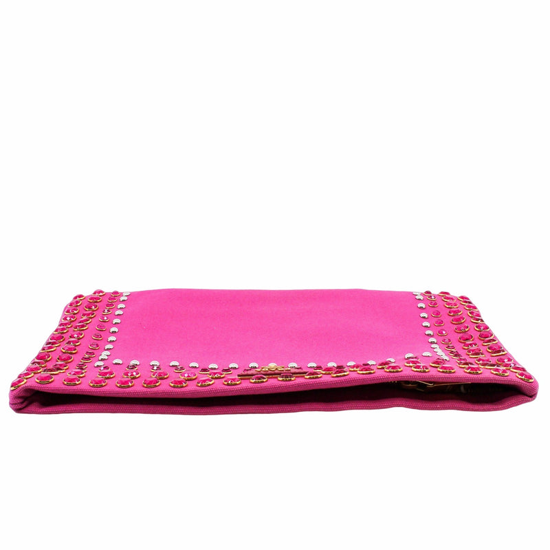 clutch canvas medium pink ghw - L'UXE LINK