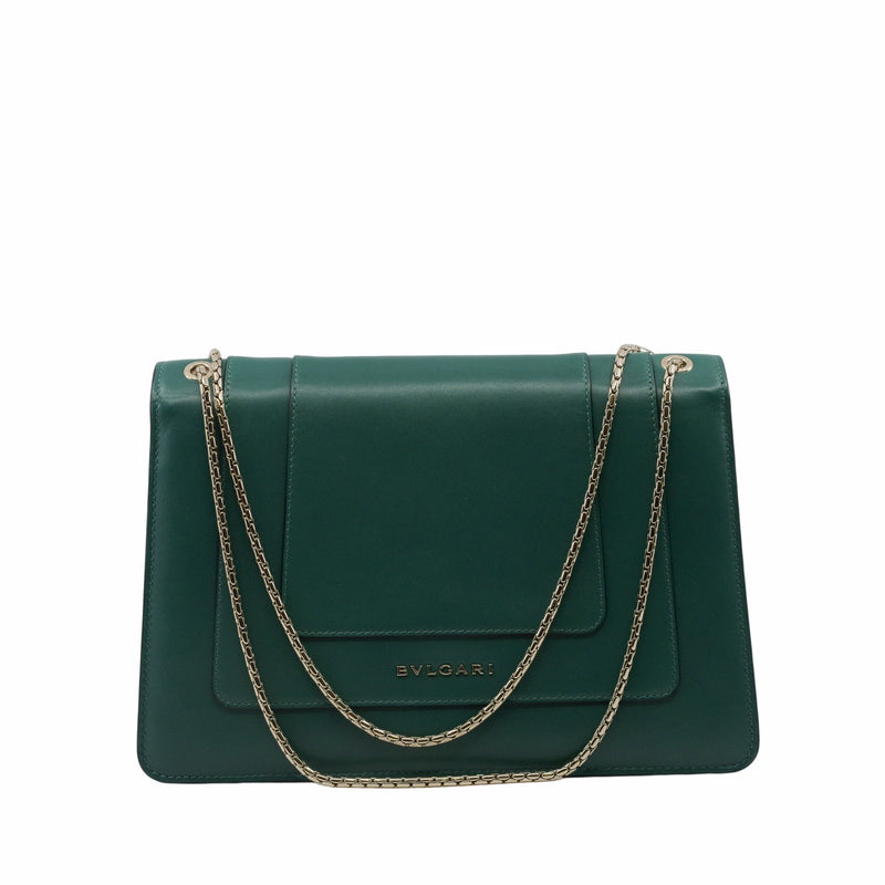 serpentine MM green double flap ghw - L'UXE LINK