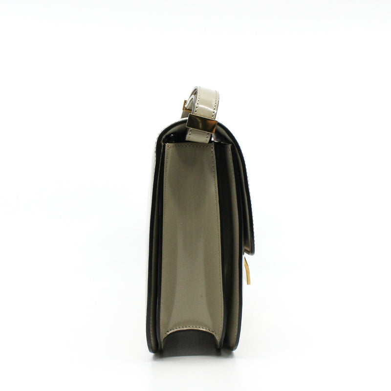 box medium leather  light gray ghw - L'UXE LINK
