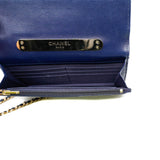 thumbnail woc with top handle in navy lambskin ghw #CA75XXXX