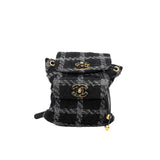 thumbnail duma backpack in black& grey tweed ghw #H43xxxx
