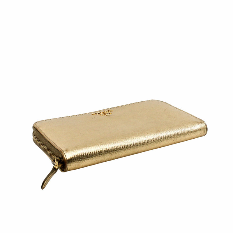 Zip Around Wallet Saffiano Leather Long - L'UXE LINK