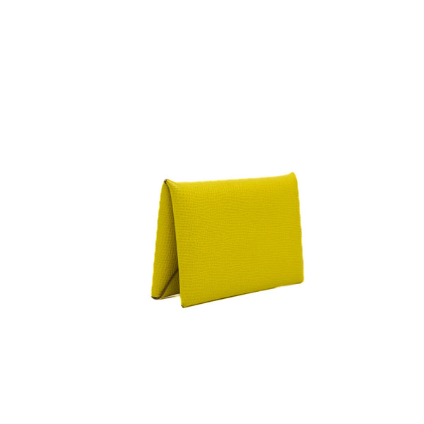 calvi card holder lime epsom phw U stamp