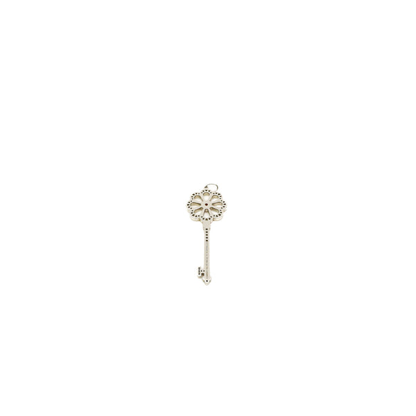 Bloom Platinum Diamond Key Pendant - L'UXE LINK