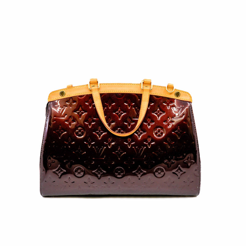 brea handbag in patent monogram leather red ghw 2011