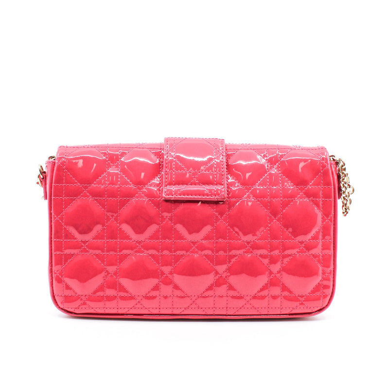 New Lock Cannage Patent Leather Pouch Bag GHW - L'UXE LINK