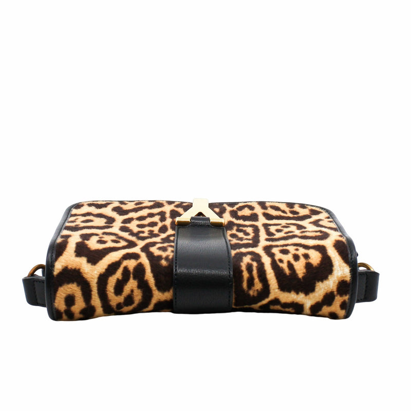 ysl flap bag leopard point  fur with strap - L'UXE LINK