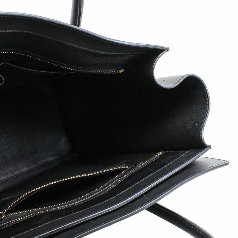 LUGGAGE BAG MICRO  LEATHER WHITE BLACK GHW - L'UXE LINK