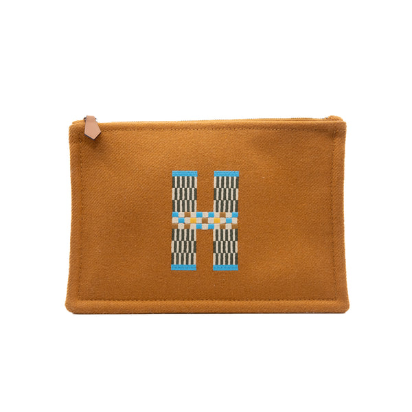 flat H natte case,large model in cognac fabric