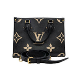 thumbnail onthego pm in Monogram Empreinte Leather black/ beige ghw