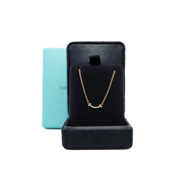 Small 18k Rose Gold Smile Round Diamonds Bracelet - L'UXE LINK