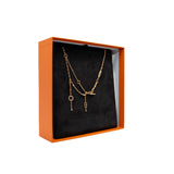 thumbnail chaine d'ancre chaos lariat necklace in 18k rg  22W048815 rrp 42540
