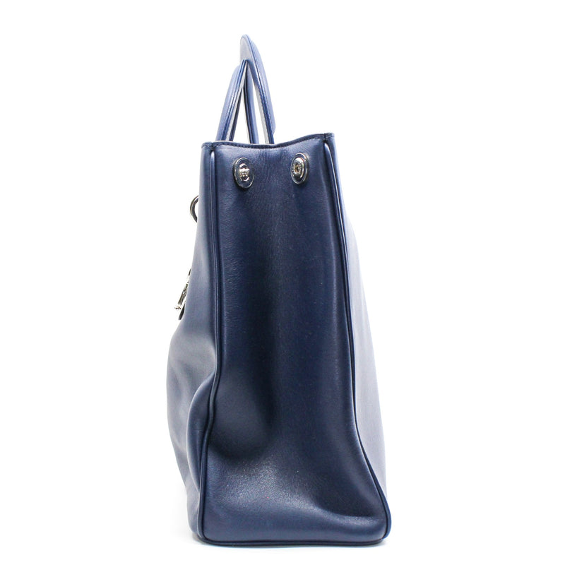 Large Diorissimo In Blue/Nude Pink Calfskin Handbag PHW With Strap - L'UXE LINK