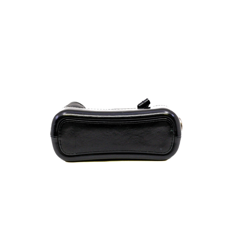 Small Gabrielle Hobo in black calfskin PHW