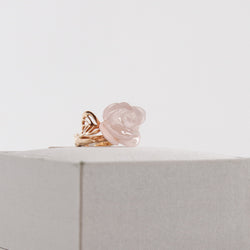 Rose Dior Pré Catelan Ring In Rose Gold/Diamonds/Pink Quartz - L'UXE LINK