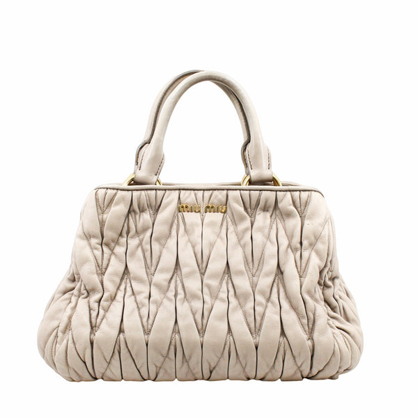 matelassé Crossbody bag grey GHW - L'UXE LINK