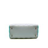 thumbnail medium lady dior in calfskin grey/blue phw 2013