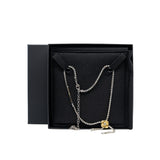 thumbnail necklace in crystal with chanel letter buckle phw&ghw 25A