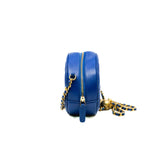 thumbnail Mini around vanity case with pearl crush in lambskin blue ghw seri 30