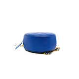 thumbnail Mini around vanity case with pearl crush in lambskin blue ghw seri 30