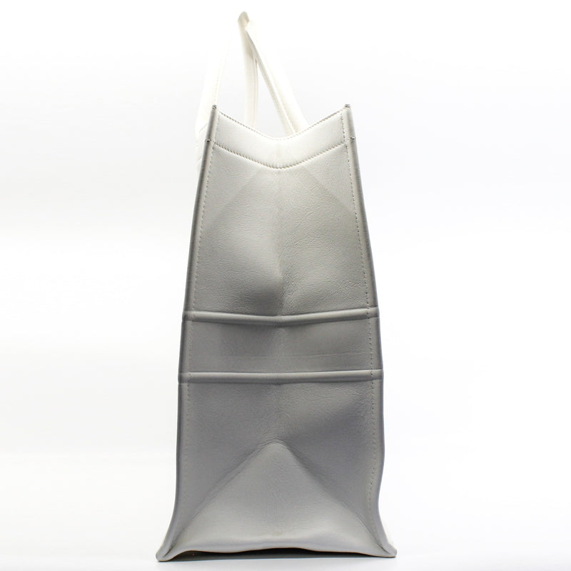 Large Dior Surrealism Book Tote In White Printed Calfskin Bag - L'UXE LINK