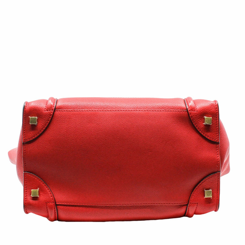Luggage Bag  Mini Grainy Leather Caviar Red - L'UXE LINK