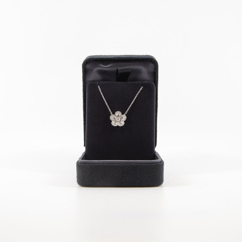 flower pandent pt950 necklace diamonds