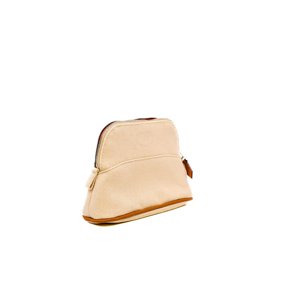 mini bolide pouch in canvas beige phw