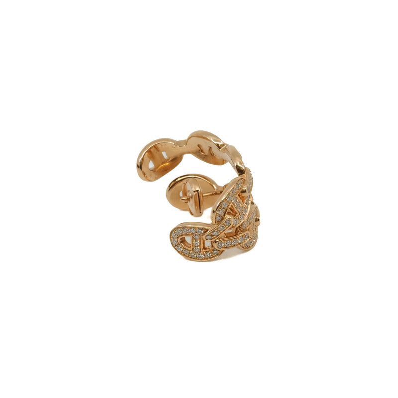 d'ancre chain diamond earring in 18k rg