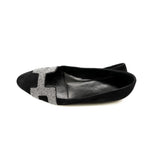 thumbnail Roxane flat with sequin in black suede #35