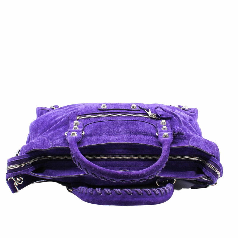 city medium  suede purple phw - L'UXE LINK