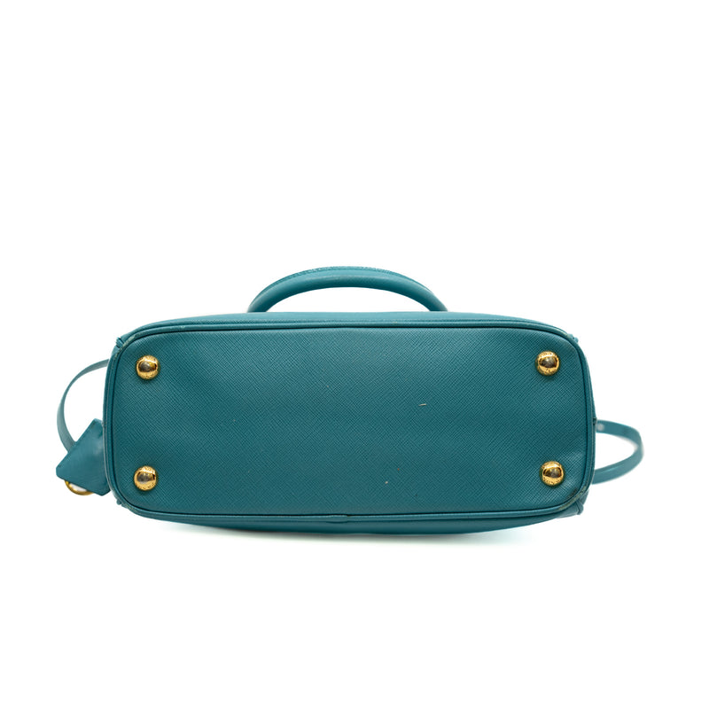 Small Saffiano Lux Galleria Double Zip Tote GHW - L'UXE LINK