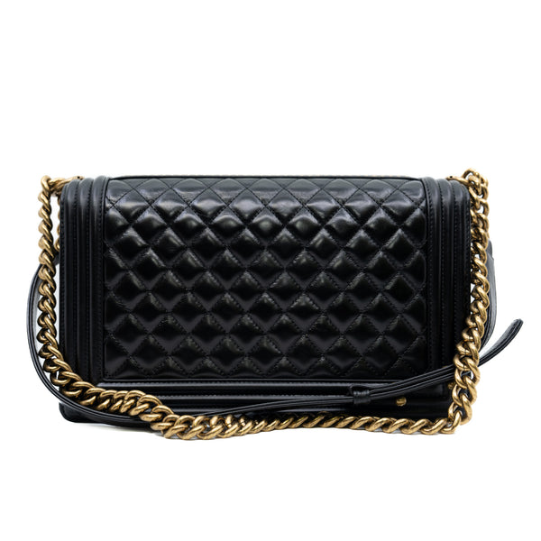 New Medium Leboy In Calfskin Black Ghw Seri 21 - L'UXE LINK