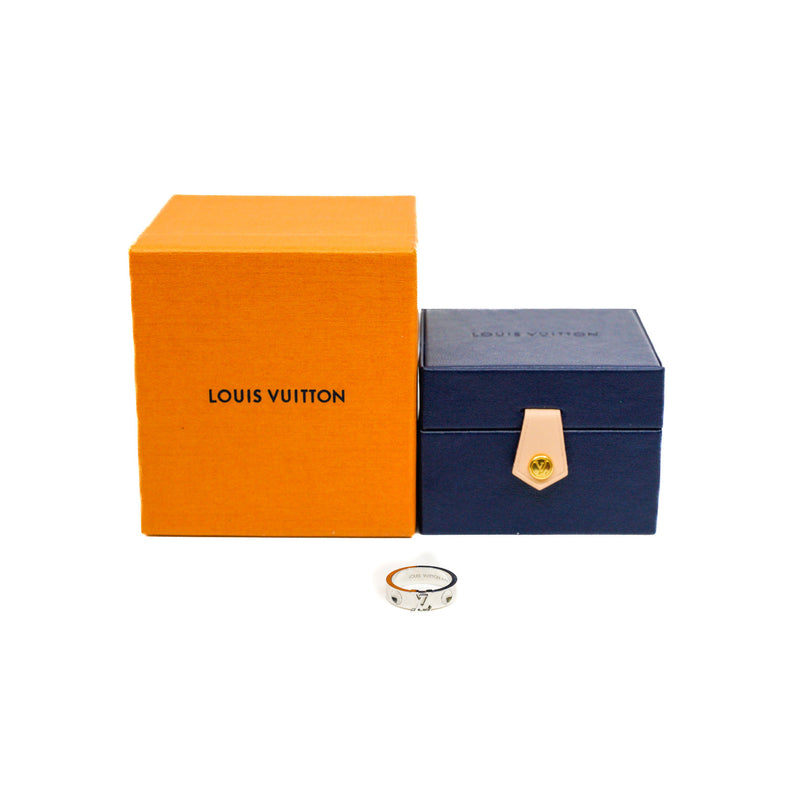 Empreinte Ring With LV logo In White Gold Size 53 - L'UXE LINK