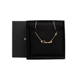 thumbnail necklace with chanel logo and diamond star ghw