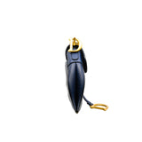 thumbnail medium saddle bag with strap in calfskin blue ghw 2020
