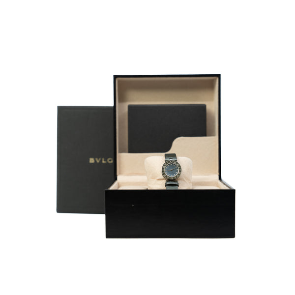 B.Zero1 BZ22S 22mm Diamond And Blue Shell Face Watch - L'UXE LINK