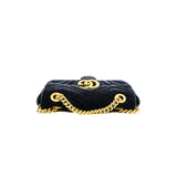 thumbnail GG marmont shoulder bag in black velvet ghw