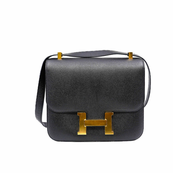 constance 24 in epsom black ghw T stamp