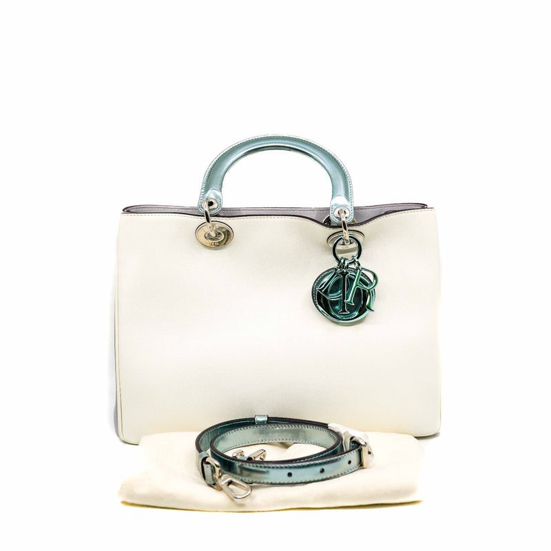 medium issimo in white &light purple calfskin leather with strap phw 2015