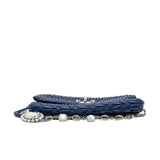 thumbnail nappa matelasse crystal in navy calfskin phw