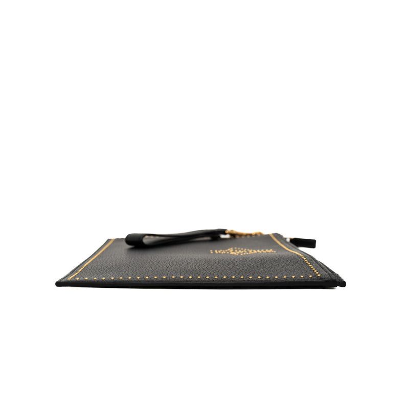 zippy clutch black calf skin - L'UXE LINK