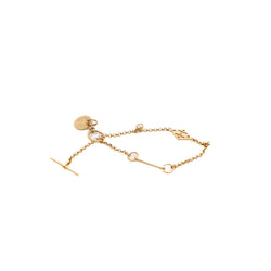gambade bracelet with h logo and diamond in 18k rose gold