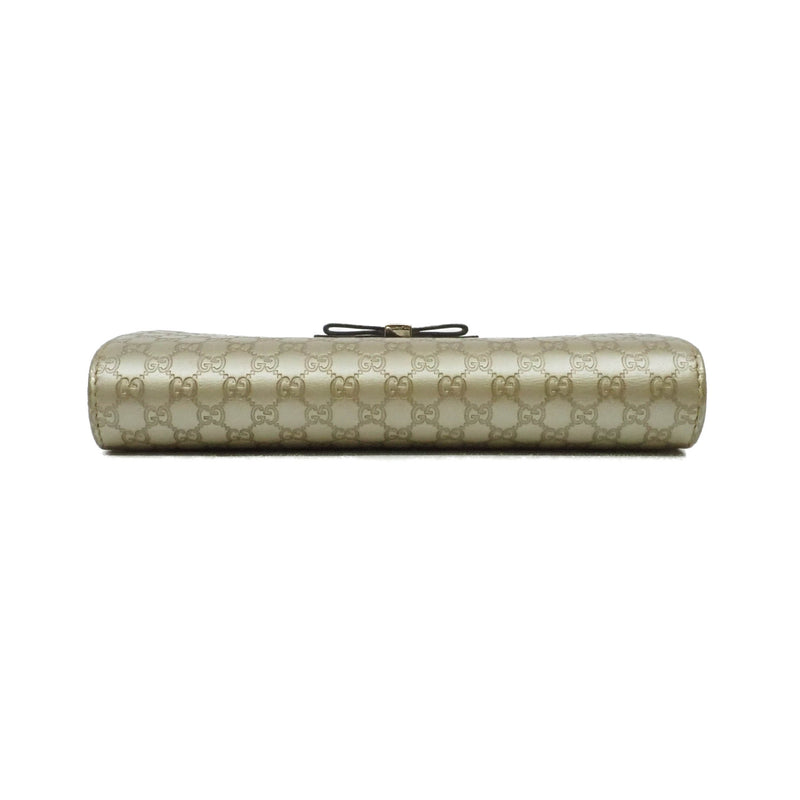 wallet patent with gg logo  gold - L'UXE LINK