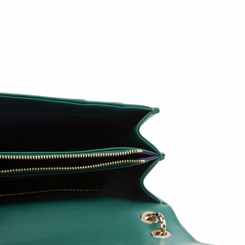 serpentine MM green double flap ghw - L'UXE LINK