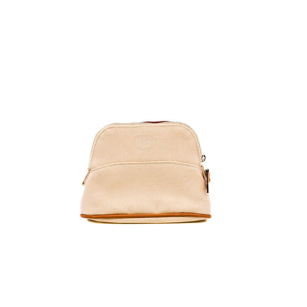 mini bolide pouch in canvas beige phw