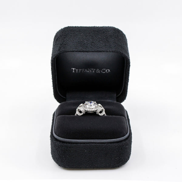 Bow Ribbon Engagement Ring in PT950 D 2.17ct #6