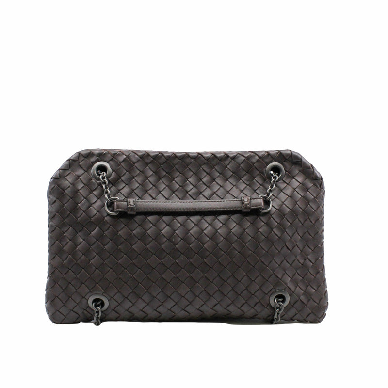 Nero Intrecciato Nappa Chain DUO Bag Black PHW - L'UXE LINK