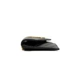 thumbnail cassandre matelasse fragments flap card holder in black poudre leather ghw