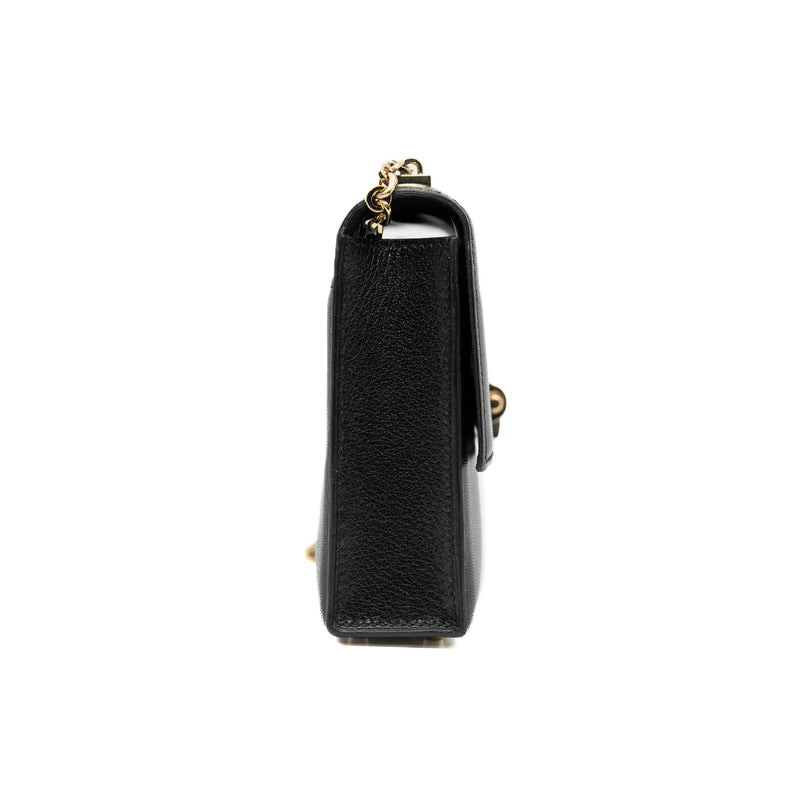 mini verrou in goat noir ghw D stamp